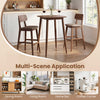 36-inch walnut counter height bar table with solid rubberwood legs, ideal for dining rooms, living rooms, or home bars.