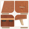 Close-up of the 36-inch sideboard buffet cabinet showing exquisite wood grain, easy-to-grip handles, and stable tapered.