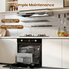 36-inch under cabinet range hood with detachable oil collector and dishwasher-safe filters for easy maintenance.