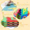 Interlocking baby puzzle floor tiles in vibrant colors, featuring easy-to-clean surface and stackable design for.