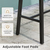Close-up of the adjustable foot pads on a 36-inch patio counter height bar table for added stability and maintenance.