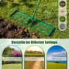 Lawn leveling rake with ergonomic handle, 36 x 10 inches, ideal for gardens, farms, and golf courses.