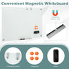 36" x 24" glass whiteboard with eraser, removable tray, and 4 magnets for versatile vertical or horizontal use.