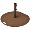 Brown umbrella base with a sturdy pole, designed for outdoor use in the 7 Pieces Outdoor Relaxation Bundle.