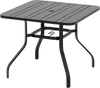 37 Inch Square Patio Dining Table with Umbrella Pole Hole