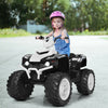 12V Kids Ride on ATV with LED Lights and Treaded Tires and LED lights-White - Gallery View 1 of 11