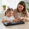 37 Keys Kids Piano Keyboard with 8 Rhythms and Microphone-Black - Gallery View 1 of 11