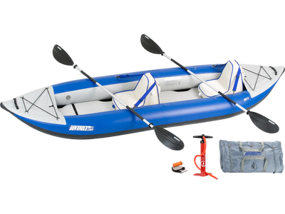 Sea Eagle 380X Explorer Inflatable Kayak Deluxe Package Blue Gray New