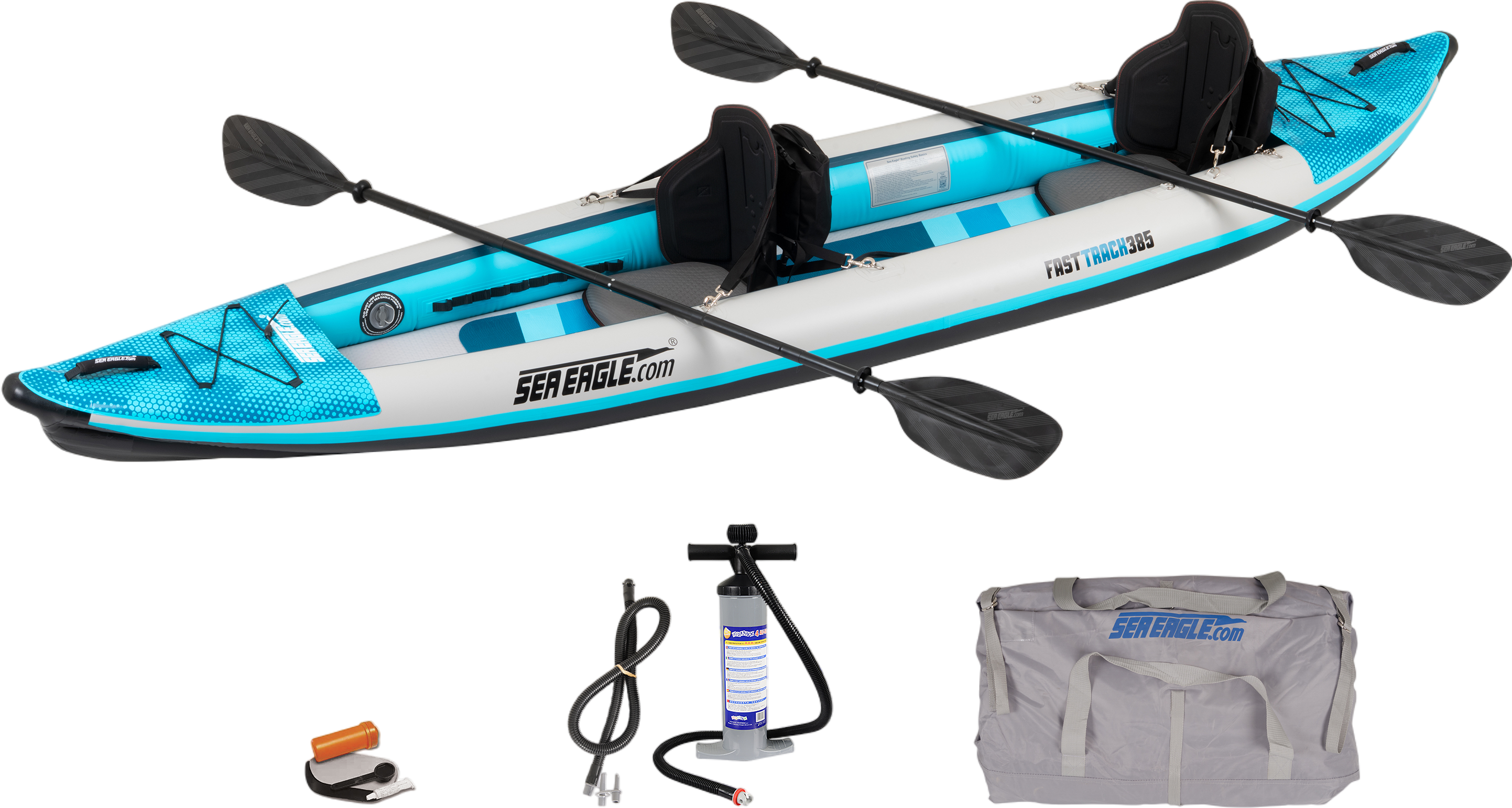 Sea Eagle 385FTK_P 385FT FastTrack V-Bottom Inflatable Kayak Pro Package New