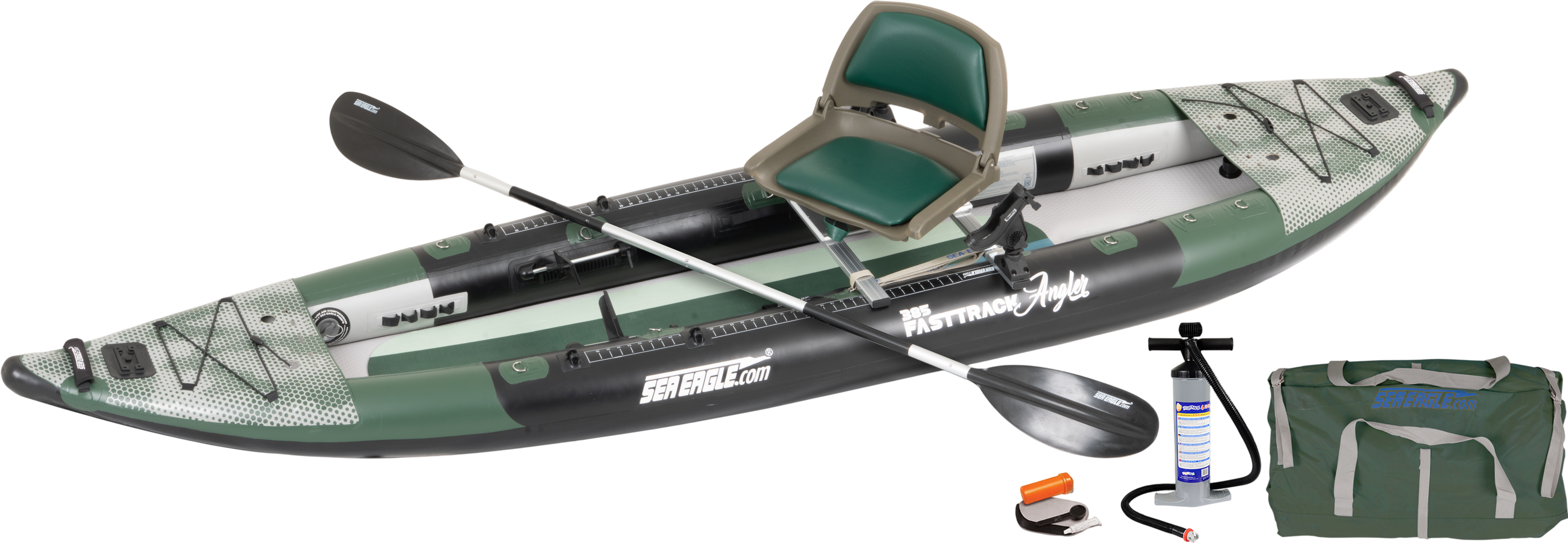 Sea Eagle 385FTAK_FR FastTrack Swivel Seat Fishing Rig Kayak Package New