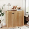 Natural wood 38" buffet sideboard cabinet with storage, featuring ergonomic handles and elegant texture for stylish.