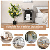 38-inch artificial camellia tree in a cement pot, featuring vibrant yellow flowers, perfect for home or office decor.