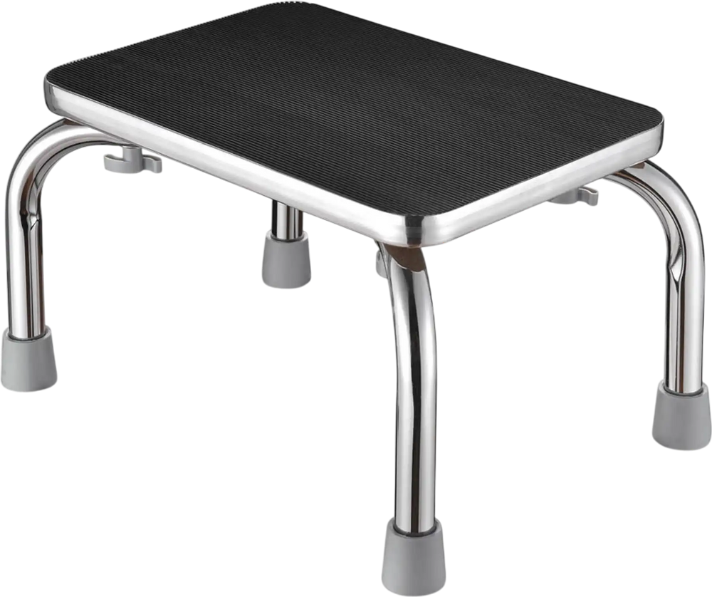 Yescom Medical Single Step Stool Chrome Steel Non-skid Rubber New ...