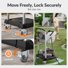 Giraffe Tools Heavy Duty Rolling Utility Cart Black & Silver Gray New