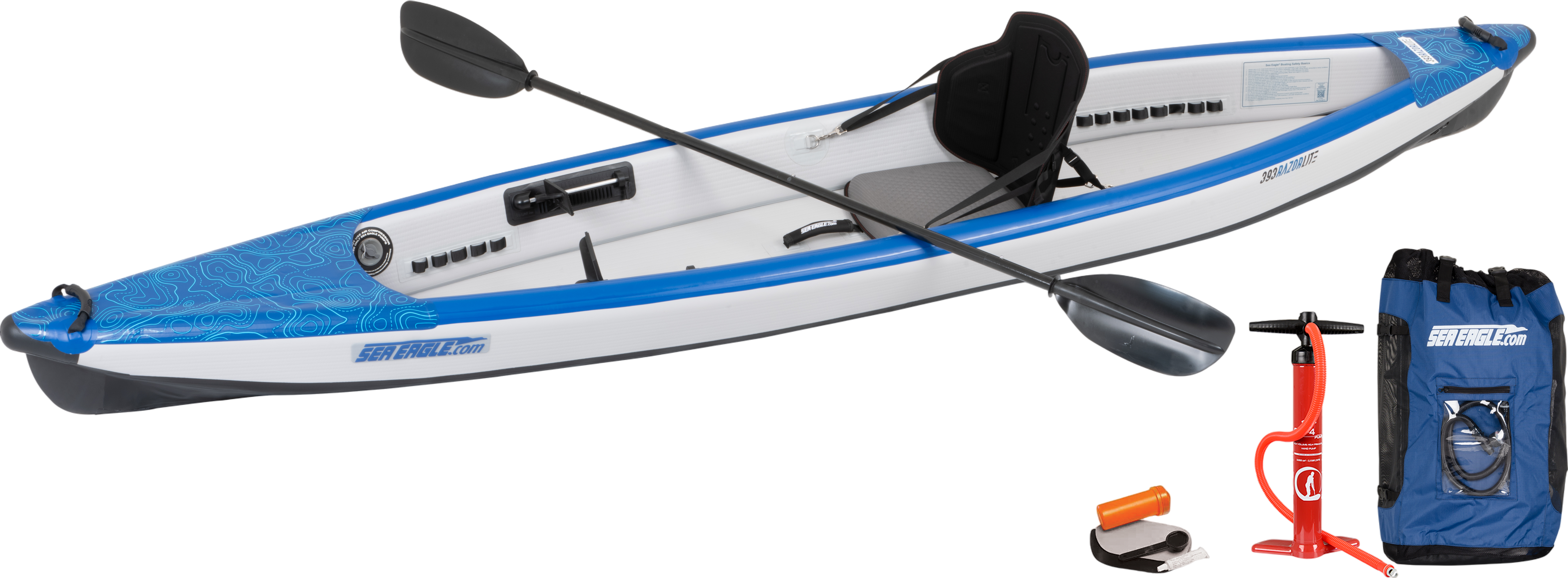 Sea Eagle 393RLK_PC Razorlite Inflatable Kayak Pro Carbon Solo Package New