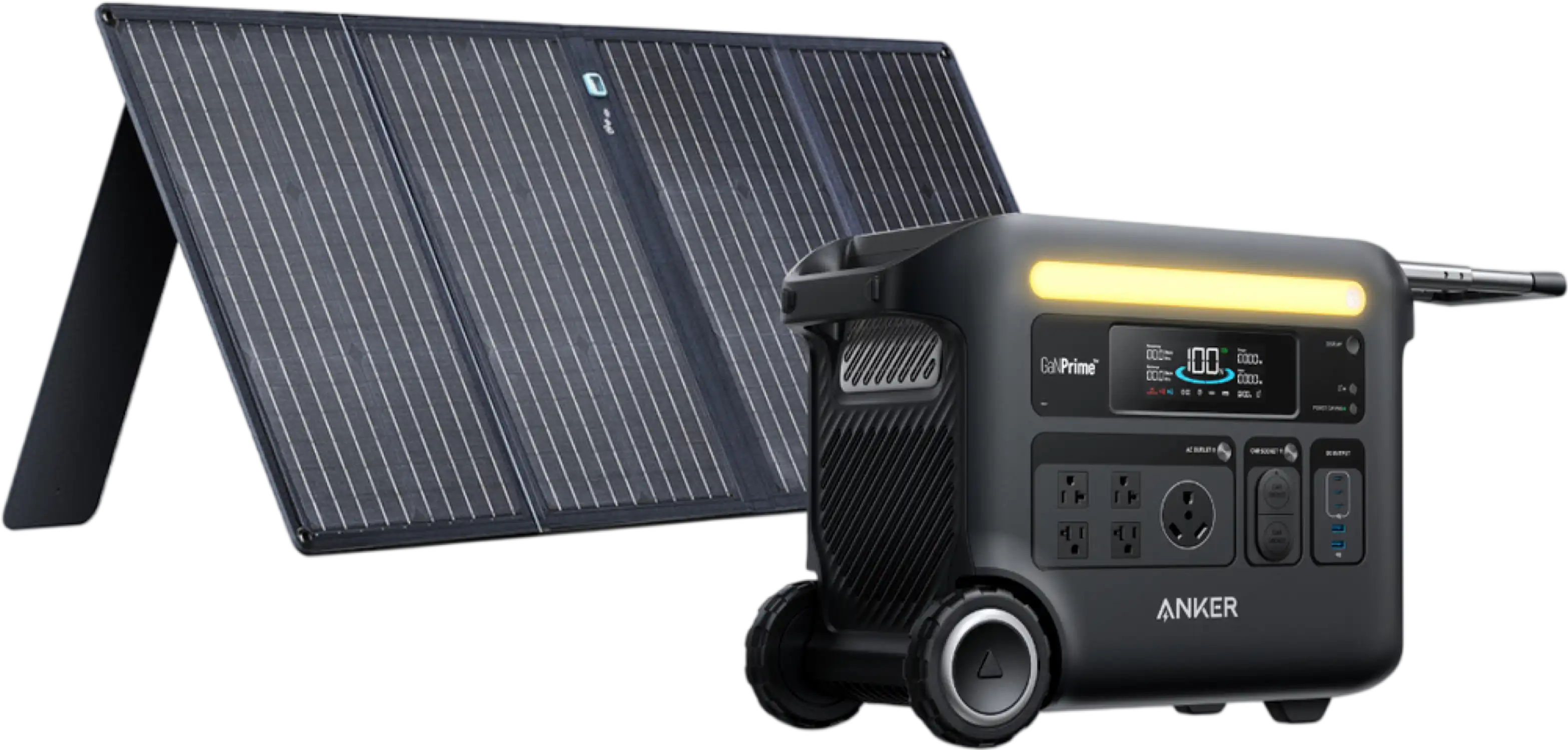 Anker SOLIX F2600 Power Station 2560Wh 2400W with 100W Solar Panel Manufacturer RFB