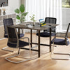 39.5 Inches Square Conference Table Meeting Room Table with Thickened Tabletop-Grey - Gallery View 1 of 11