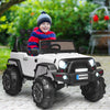 12V Kids Ride On Truck with Remote Control and Double Magnetic Door-White - Gallery View 1 of 13