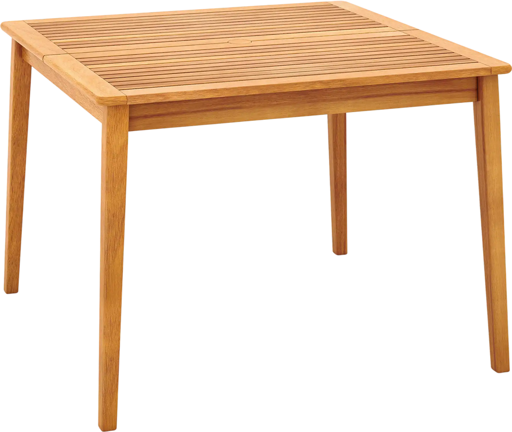 40 Inch Acacia Wood Dining Square Bistro Table with 1.96 Inch Umbrella Hole