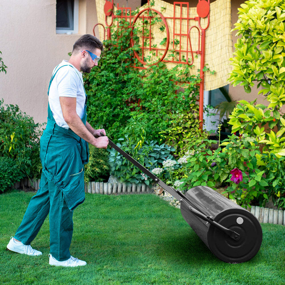 39 Inch Wide Push/Tow Lawn Roller-Black - Gallery View 1 of 11