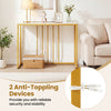 Modern console table with built-in charging station, featuring 2 anti-toppling devices for added stability and safety.