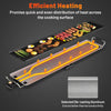 Extra large 39.5-inch electric griddle with flat and ridged surfaces for versatile cooking, featuring adjustable.
