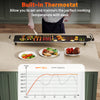 Extra large 39.5-inch electric griddle with built-in thermostat, ideal for cooking multiple items for gatherings.