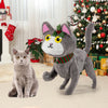 3D cute cat decoration with 88 LED lights, warm white glow, perfect for holiday cheer indoors or outdoors.