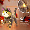 Adorable 3D cute cat decoration lit with 88 energy-saving LED lights, showcasing a playful pose for festive indoor joy.