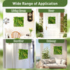 20" x 20" 3D hanging greenery hedge featuring 11 types of faux plants, ideal for indoor and outdoor decor.
