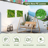 20" x 20" 3D hanging greenery hedge with mixed faux plants, ideal for indoor and outdoor decoration.
