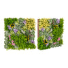 Vibrant 20" x 20" 3D hanging succulents featuring 10 types of faux plants, perfect for balcony or home decor.