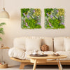 Vibrant 20" x 20" 3D hanging succulents with 10 types of faux plants, perfect for indoor or outdoor decoration.