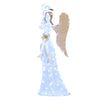 3D lighted angel Christmas decoration with golden wings, holding a pigeon, featuring 150 LED lights for indoor or.