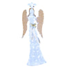 3D lighted angel Christmas decoration with golden wings, 150 LED lights, ideal for indoor or outdoor holiday displays.