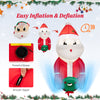 Lighted inflatable Santa Claus with Christmas hat, 3.3 feet tall, featuring LED lights for festive indoor and outdoor.