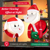 Lighted inflatable Santa Claus with Christmas hat and wreath, featuring LED lights for festive indoor and outdoor.