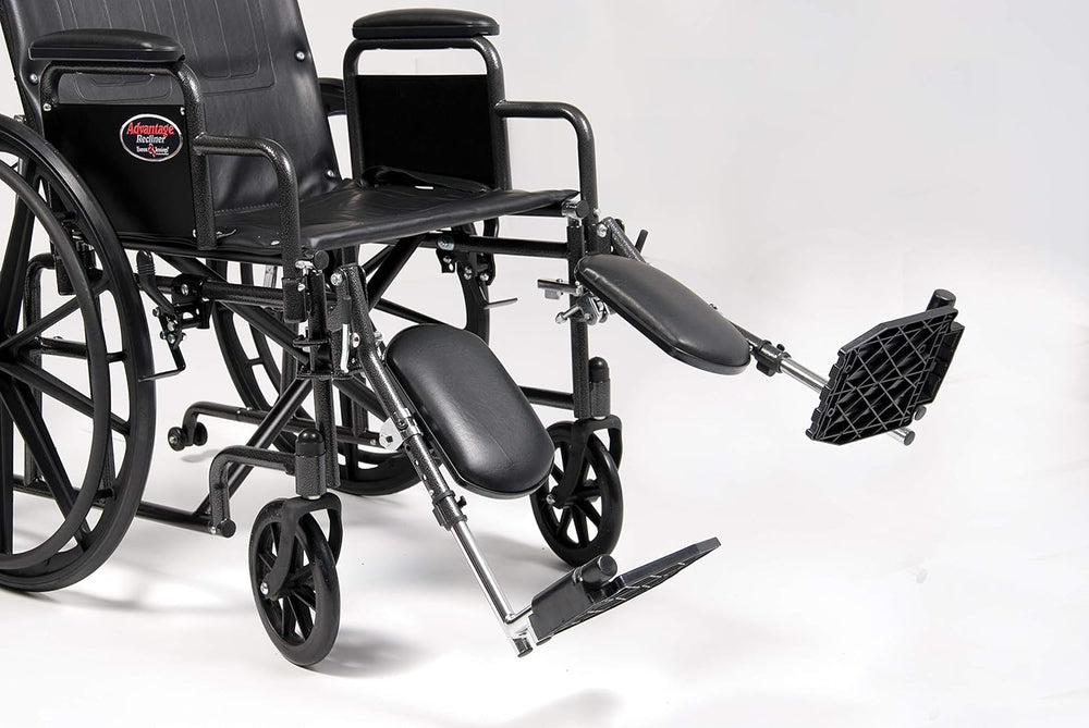 Graham-Field Advantage Recliner Wheelchair 20" x 17" with Full Arms and Elevating Leg Rest 3K010350 New