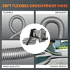Giraffe Tools Retractable Vacuum Extension Hose Reel 1-1/4 in 30 ft Light Grey New