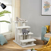 4-Step Pet Stairs Carpeted Ladder Ramp Scratching Post Cat Tree Climber-Beige - Gallery View 1 of 10
