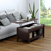 Coffee Table with Hidden Storage Compartment-Coffee - Gallery View 1 of 10