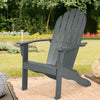 Acacia Wood Outdoor Adirondack Chair with Ergonomic Design-Gray - Gallery View 1 of 18