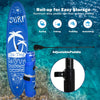 Inflatable stand-up paddle board with adjustable paddle, non-slip deck, and bungee cords for secure storage, ideal for.