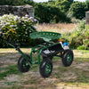 Heavy Duty Garden Cart with Tool Tray and 360 Swivel Seat-Green - Gallery View 1 of 11
