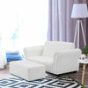 Soft Kids Double Sofa with Ottoman-White - Gallery View 1 of 12