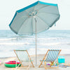 6.5 Feet Beach Umbrella with Sun Shade and Carry Bag without Weight Base-Blue - Gallery View 1 of 11