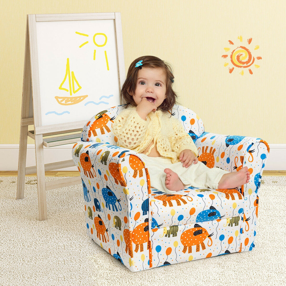 Kids Elephant Upholstered Sofa with Armrest - Gallery View 1 of 12