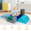 Colorful 6-piece indoor play set for toddlers, featuring soft, safe blocks for crawling and climbing activities.