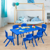 6-pack Kids Plastic Stackable Classroom Chairs-Blue - Gallery View 1 of 12