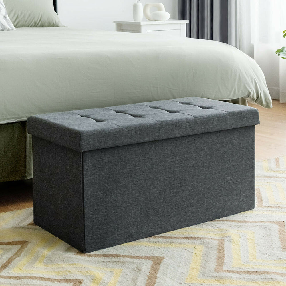 31.5 Inch Fabric Foldable Storage with Removable Storage Bin-Dark Gray - Gallery View 1 of 11
